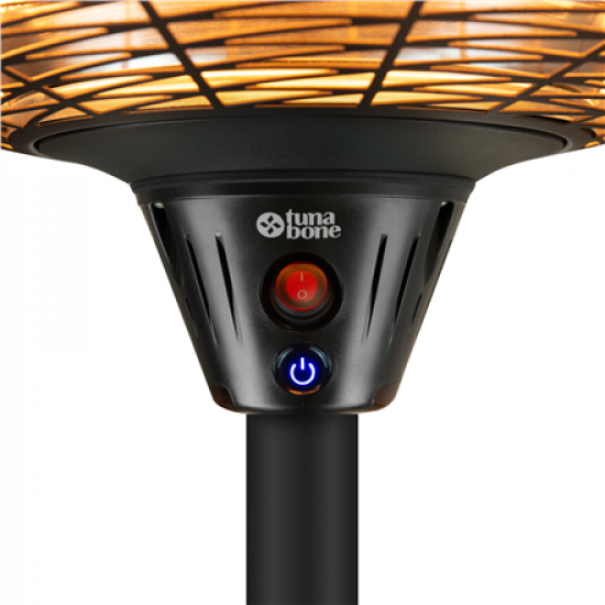 TunaBone | Electric Standing Infrared Patio Heater | TB2068S-01 | Patio heater | 2000 W | Number of power levels 3 | Suitable for rooms up to 20 m² | Black | IP45
