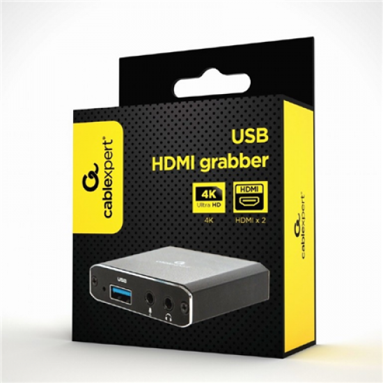 Gembird | USB HDMI grabber, 4K, pass-through HDMI | UHG-4K2-01
