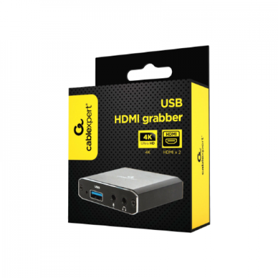 Gembird | USB HDMI grabber, 4K, pass-through HDMI | UHG-4K2-01
