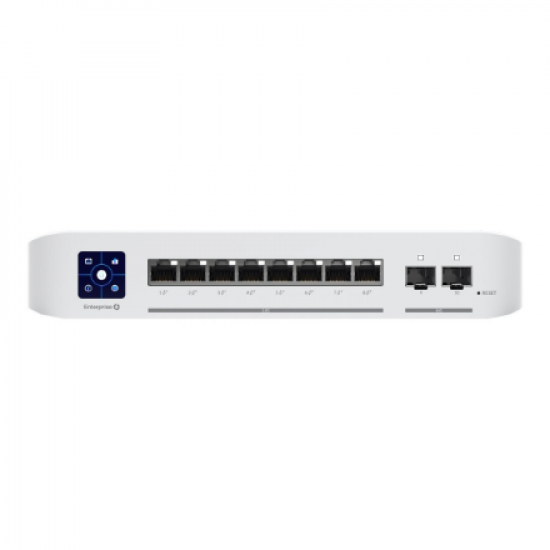 Ubiquiti | Switch Enterprise 8 PoE | USW-Enterprise-8-PoE | Managed L3 | Desktop | Gigabit Ethernet (copper) ports quantity SMB Layer 3* PoE | SFP ports quantity 0 | SFP+ ports quantity 2 | Power supply type AC/DC, Internal, 150W
