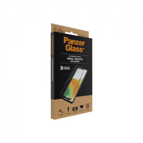 PanzerGlass | Screen protector | Samsung | Galaxy A33 | Glass | Black | Case Friendly