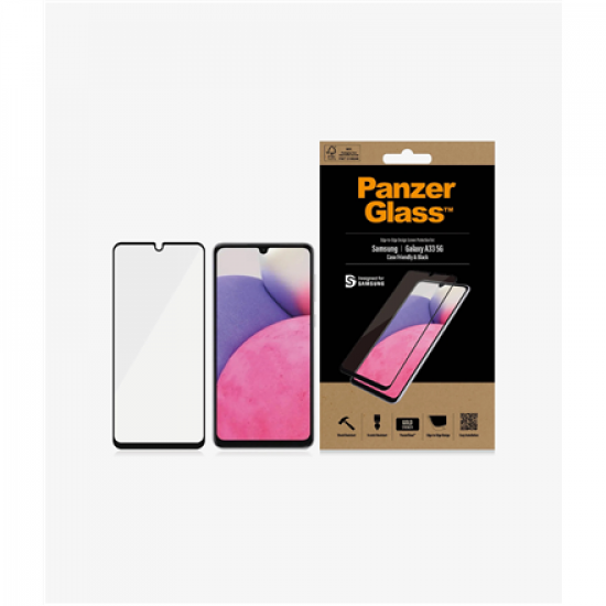 PanzerGlass | Screen protector | Samsung | Galaxy A33 | Glass | Black | Case Friendly