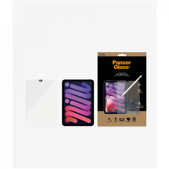 PanzerGlass | Camslider AB | Apple | iPad mini (2021) | Tempered glass | Clear | Case friendly, Full frame coverage, Rounded edges | Screen protector