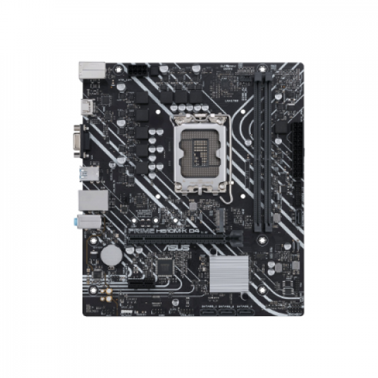 Asus | PRIME H610M-K D4 | Processor family Intel | Processor socket  LGA1700 | DDR4 DIMM | Memory slots 2 | Supported hard disk drive interfaces SATA, M.2 | Number of SATA connectors 4 | Chipset Intel H610 | mATX