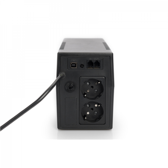 Digitus | Line-Interactive UPS | Line-Interactive UPS DN-170063, 600VA, 360W, 1x 12V/7Ah battery, 2x CEE 7/7 outlet, 2x RJ-11, 1x USB 2.0 type B, LED, Simulated Sine Wave, 298x101x142mm, 4.35kg | 600 VA | 360 W