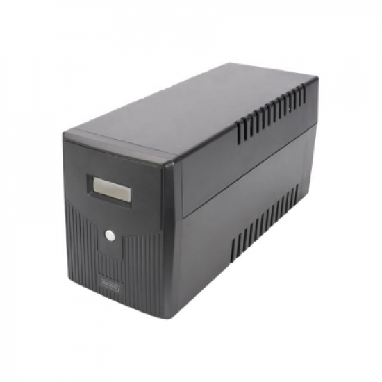 Digitus | Line-Interactive UPS | Line-Interactive UPS DN-170074, 1000VA, 600W, 2x 12V/7Ah battery, 4x CEE 7/7 outlet, 2x RJ45, 1x USB 2.0 type B, 1x RS232, LCD, Simulated Sine Wave, 338x150x162mm, 7.8kg | 1000 VA | 600 W