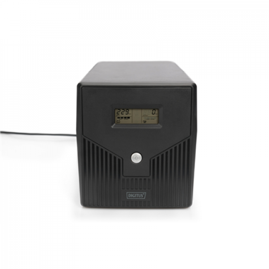Digitus | Line-Interactive UPS | Line-Interactive UPS DN-170075, 1500VA, 900W, 2x 12V/9Ah battery, 4x CEE 7/7 outlet, 2x RJ45, 1x USB 2.0 type B, 1x RS232, LCD, Simulated Sine Wave, 380x158x198mm, 10.1kg | 1500 VA | 900 W