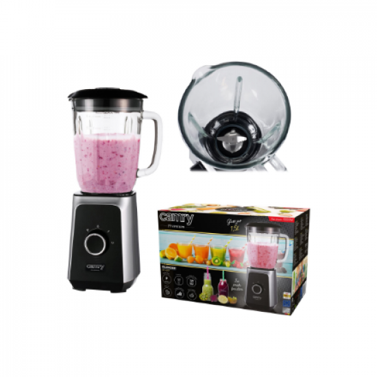 Camry | Blender | CR 4077 | Tabletop | 500 W | Jar material Glass | Jar capacity 1.5 L | Ice crushing | Black/Stainless steel