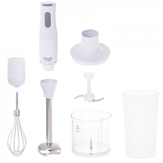 Adler | Hand blender set | AD 4620 | Hand Blender | 800 W | Number of speeds 2 | Chopper | White