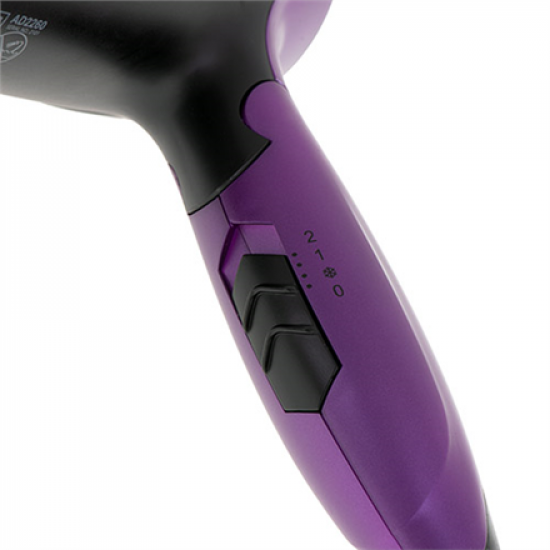 Adler | Hair Dryer | AD 2260 | 1600 W | Number of temperature settings 2 | Black/Purple