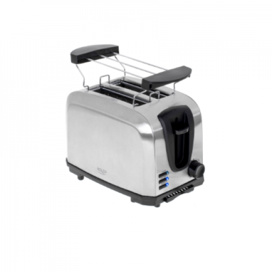 Adler | Toaster | AD 3222 | Power 700 W | Number of slots 2 | Housing material Stainless steel | Silver