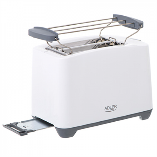 Adler | Toaster | AD 3216 | Power 750 W | Number of slots 2 | Housing material Plastic | White