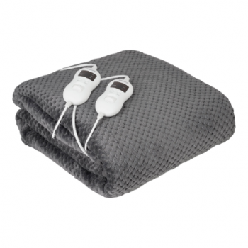 Camry | Electric Heated Blanket | CR 7417 | Number of heating levels 8 | Number of persons 2 | Washable | Remote control | Coral fleece/Polyester | 60 W | Grey