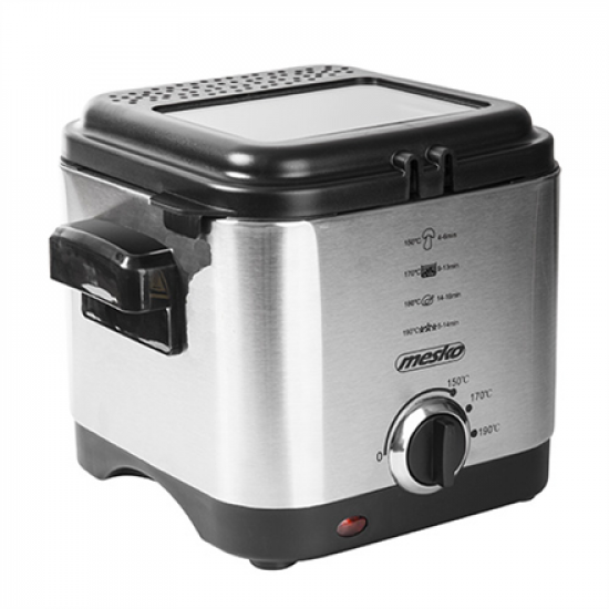 Mesko | Deep Fryer | MS 4910 | Power 900 W | Capacity 1.5 L | Silver
