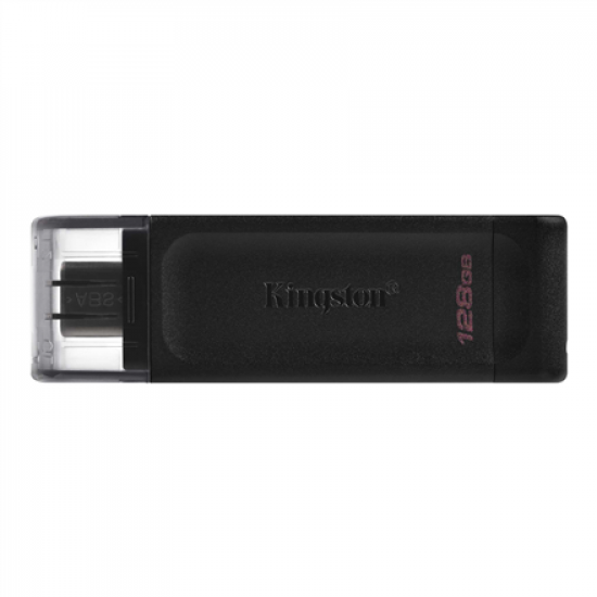 Kingston | USB Flash Drive | DataTraveler 70 | 128 GB | USB 3.2 Gen 1 Type-C | Black