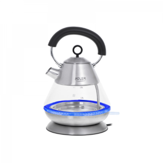 Adler | Kettle | AD 1282 | Electric | 1850 W | 1.5 L | Glass/Stainless steel | 360° rotational base | Inox