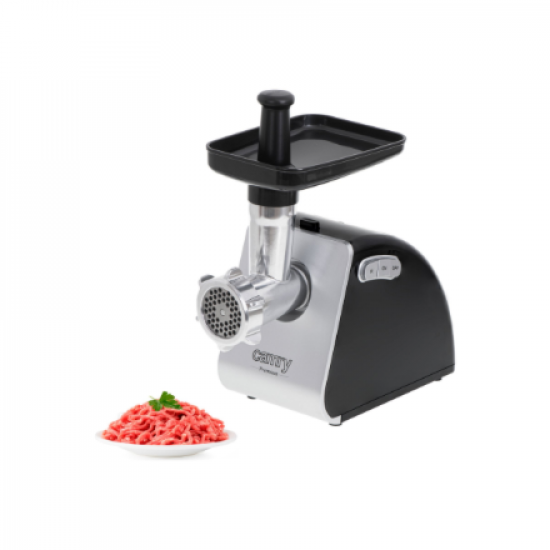 Camry | Meat mincer | CR 4812 | Silver/Black | 1600 W | Number of speeds 2 | Throughput (kg/min) 2 | Gullet; 3 strainers; Kebble tip; Pusher; Tray