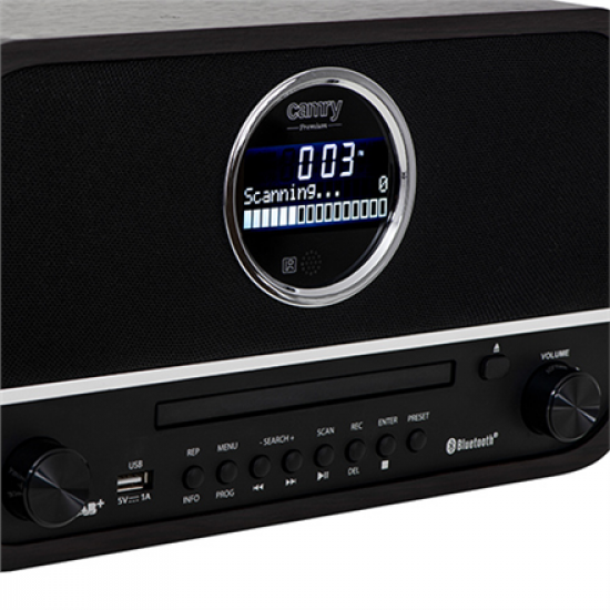 Camry | Retro Radio | CR 1182 | AUX in | Black