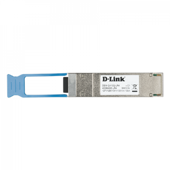 D-Link | Multi-mode Transceiver | DEM-QX10Q-LR4 | Single-mode | QSFP+ Connector | Wavelength 1271 nm, 1291 nm, 1311 nm, 1331 nm | Maximum transfer distance 10000 m