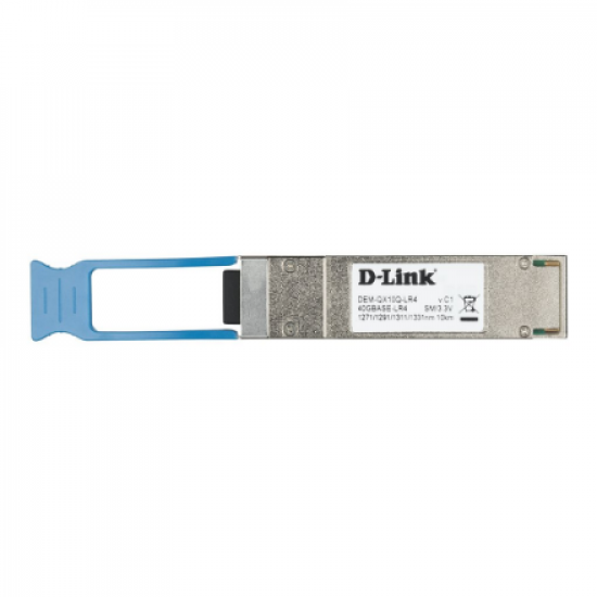 D-Link | Multi-mode Transceiver | DEM-QX10Q-LR4 | Single-mode | QSFP+ Connector | Wavelength 1271 nm, 1291 nm, 1311 nm, 1331 nm | Maximum transfer distance 10000 m