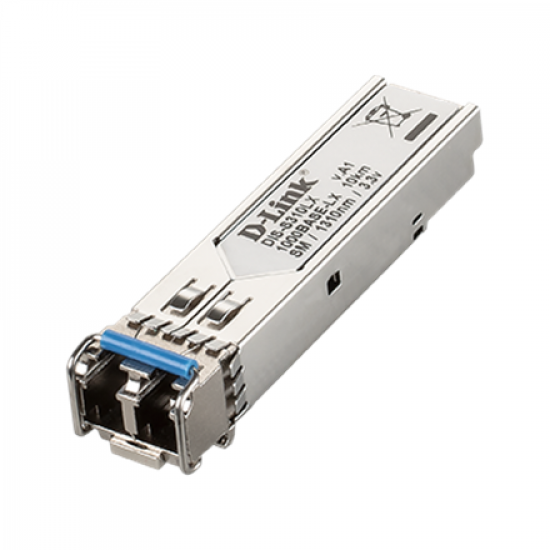 D-Link | Single-mode Transceiver | DIS-S310LX | 9/125 SMF (Single-Mode Fiber) | Duplex LC Connector | 1250 Mbit/s | Wavelength 1310 nm | Maximum transfer distance 10000 m