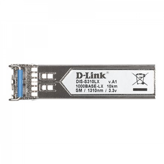 D-Link | Single-mode Transceiver | DIS-S310LX | 9/125 SMF (Single-Mode Fiber) | Duplex LC Connector | 1250 Mbit/s | Wavelength 1310 nm | Maximum transfer distance 10000 m