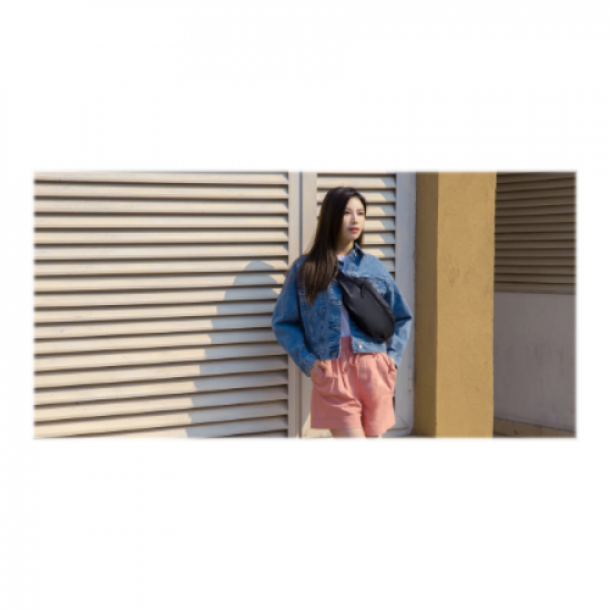 Sports Fanny Pack | BHR5226GL | Black | Polyester with Polyurethane Coating | YKK Zipper with water resistance