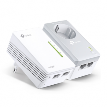 TP-LINK | AV600 Powerline Wi-Fi Kit | TL-WPA4226 KIT | 10/100 Mbit/s | Ethernet LAN (RJ-45) ports 4 | 802.11n | Wi-Fi data rate (max) 300 Mbit/s | Data transfer rate (max) 600 Mbit/s | Extra socket