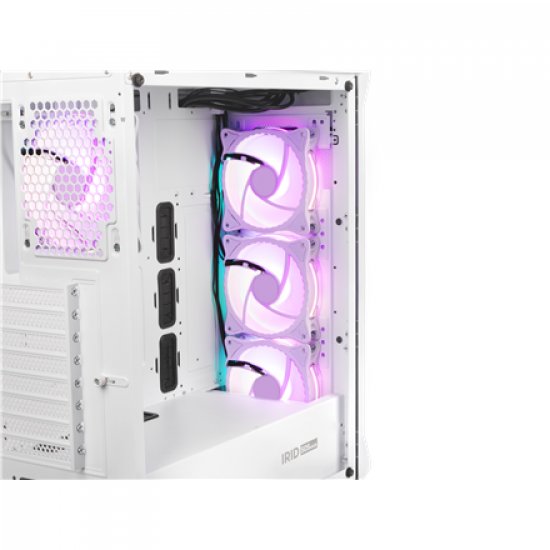 Genesis | PC Case | IRID 505 ARGB | Side window | White | Midi Tower | Power supply included No | ATX
