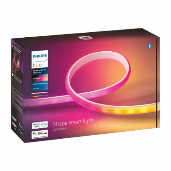 Philips Hue | Lightstrip | Hue Gradient Lightstrip 2m Base Kit | White and colored light