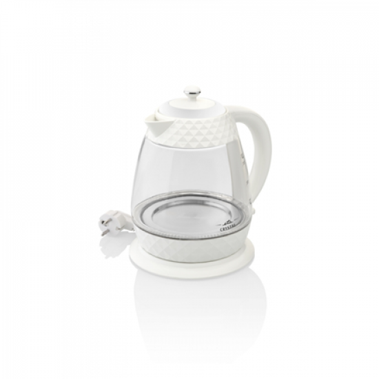 ETA | Crystal Kettle | ETA315490010 | Electric | 2200 W | 1.7 L | Glass | 360° rotational base | Glass/White