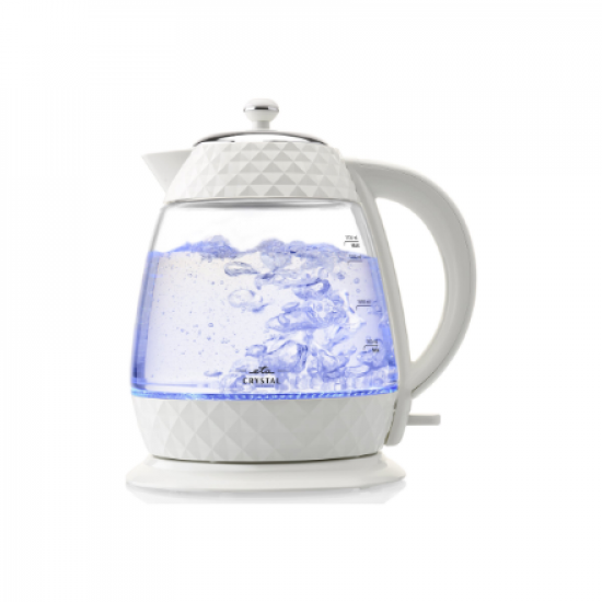 ETA | Crystal Kettle | ETA315490010 | Electric | 2200 W | 1.7 L | Glass | 360° rotational base | Glass/White