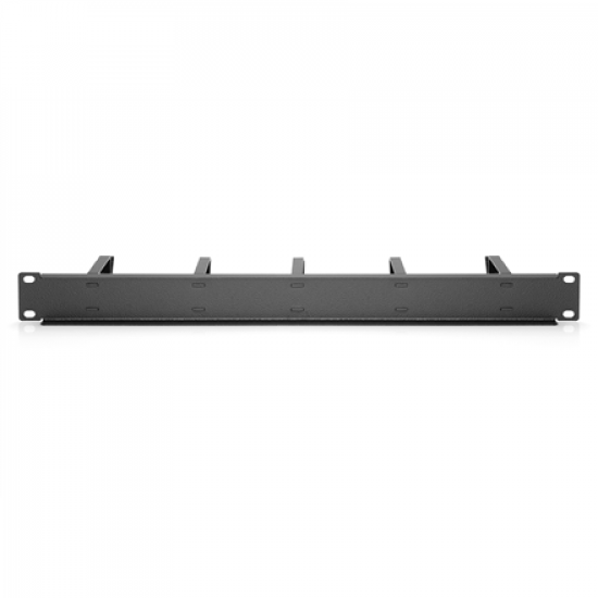 Digitus | Cable Management Panel | DN-97602 | Black | 5x cable management ring (HxD: 40x60 mm). The Cable Management Panel is getting fixed on the 483 mm (19“) profile rails. Five cable guiding rings allow an easy, horizontal array of patch cables. It gua