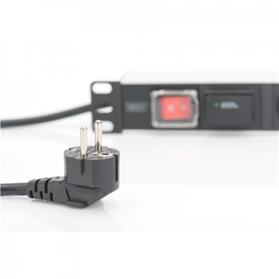 Digitus | 1U Aluminum PDU, rackmountable, 7x safety outlet 16A Plug, 250VAC 50/60Hz, switch, surge protection | DN-95407