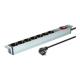 Digitus | 1U Aluminum PDU, rackmountable, 7x safety outlet 16A Plug, 250VAC 50/60Hz, switch, surge protection | DN-95407