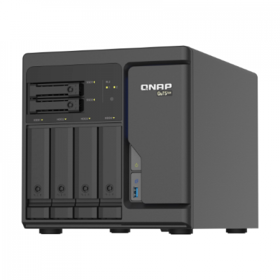 QNAP | 6-Bay QuTS hero NAS | TS-H686-D1602-8G | Up to 6 HDD/SSD Hot-Swap | Intel Xeon | Xeon D-1602 Dual-Core | Processor frequency 2.5 GHz | 8 GB | DDR4