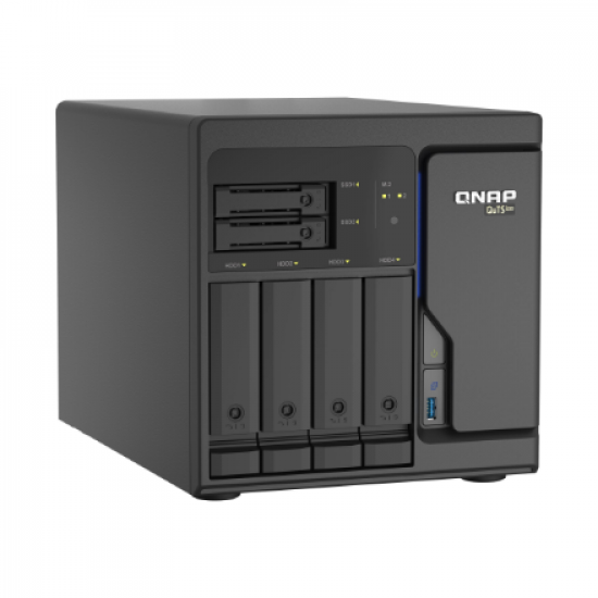 QNAP | 6-Bay QuTS hero NAS | TS-H686-D1602-8G | Up to 6 HDD/SSD Hot-Swap | Intel Xeon | Xeon D-1602 Dual-Core | Processor frequency 2.5 GHz | 8 GB | DDR4