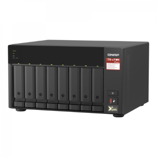 QNAP | 8-Bay QTS and QuTS hero NAS | TS-873A-8G | Up to 8 HDD/SSD Hot-Swap | AMD Ryzen | Ryzen V1500B Quad-Core | Processor frequency 2.2 GHz | 8 GB | DDR4