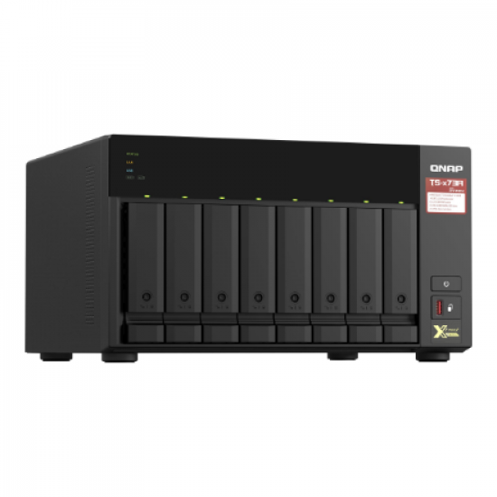 QNAP | 8-Bay QTS and QuTS hero NAS | TS-873A-8G | Up to 8 HDD/SSD Hot-Swap | AMD Ryzen | Ryzen V1500B Quad-Core | Processor frequency 2.2 GHz | 8 GB | DDR4
