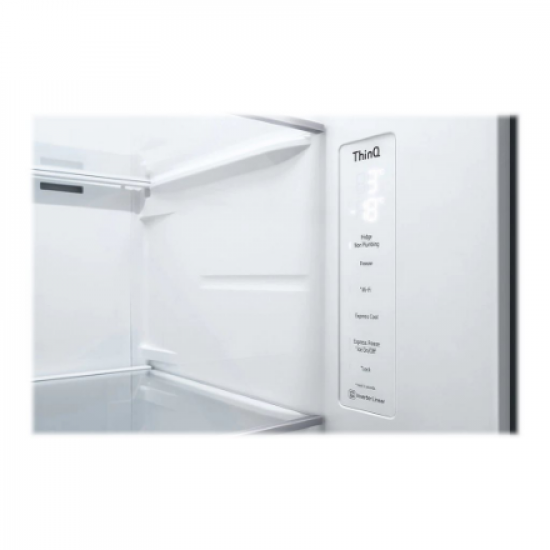 LG | Refrigerator | GSLV71MCLE | Energy efficiency class E | Free standing | Side by side | Height 179 cm | No Frost system | Fridge net capacity 416 L | Freezer net capacity 219 L | 36 dB | Matte Black
