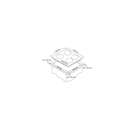 Simfer | Hob | H6.040.DECSP | Vitroceramic | Number of burners/cooking zones 4 | Touch | Black