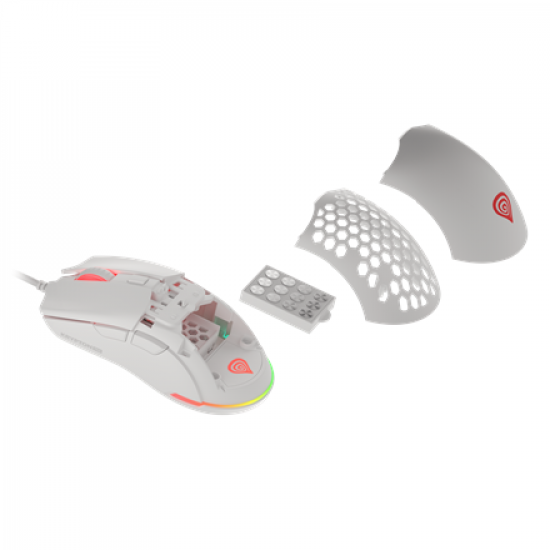 Genesis | Ultralight Gaming Mouse | Krypton 750 | Wired | Optical | Gaming Mouse | USB 2.0 | White | Yes