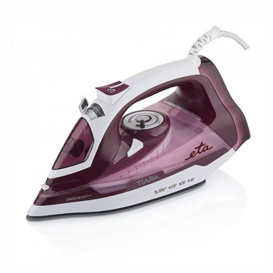 ETA | Iron | ETA126990000 Tiara II | Steam Iron | 2400 W | Water tank capacity 450 ml | Continuous steam 40 g/min | Steam boost performance 130 g/min | Red