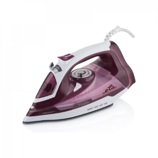 ETA | Iron | ETA126990000 Tiara II | Steam Iron | 2400 W | Water tank capacity 450 ml | Continuous steam 40 g/min | Steam boost performance 130 g/min | Red