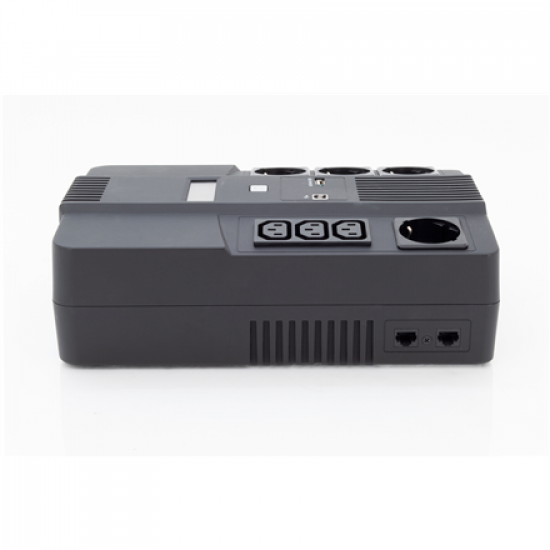 Digitus | All-in-One UPS | All-in-One UPS, 800VA/480W, LED 12V/9Ah x1, 4x CEE 7/7,3x IEC C13, USB, RJ45 | 800 VA | 480 W