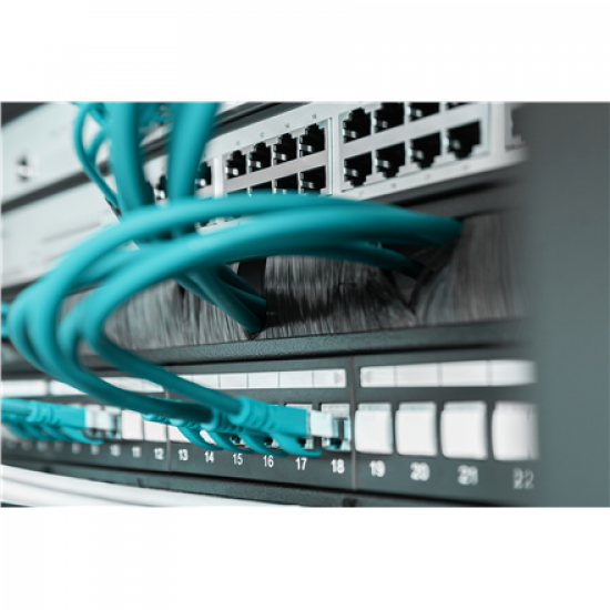 Digitus | 1U cable brush management panel open brush | DN-97661 | Black | The Cable Brush Management Panel is getting fixed on the 483 mm (19”) profile rails