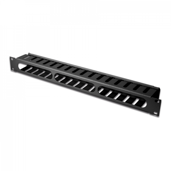 Digitus | 1U cable management cage detachable rear plate | DN-97617 | Black | For installation on the 483 mm (19“) profile rails