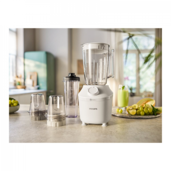 Philips | Blender | HR2041/00 3000 Series | Tabletop | 450 W | Jar material Plastic | Jar capacity 1.9 L | Ice crushing | White