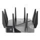 Wi-Fi 6 Tri-Band Gigabit Gaming Router | ROG GT-AXE11000 Rapture | 802.11ax | 1148+4804+4804 Mbit/s | 10/100/1000/2500 Mbit/s | Ethernet LAN (RJ-45) ports 5 | Mesh Support Yes | MU-MiMO Yes | No mobile broadband | Antenna type External | 2xUSB 3.2