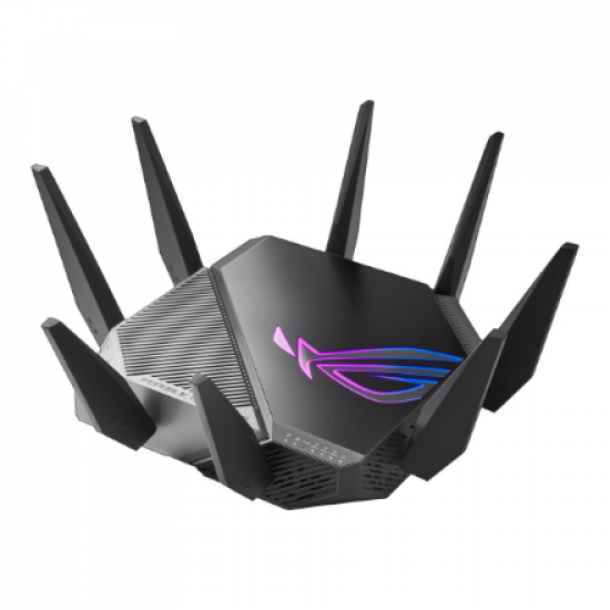 Wi-Fi 6 Tri-Band Gigabit Gaming Router | ROG GT-AXE11000 Rapture | 802.11ax | 1148+4804+4804 Mbit/s | 10/100/1000/2500 Mbit/s | Ethernet LAN (RJ-45) ports 5 | Mesh Support Yes | MU-MiMO Yes | No mobile broadband | Antenna type External | 2xUSB 3.2